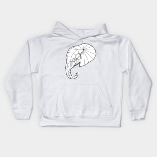 Elephant wireframe Kids Hoodie